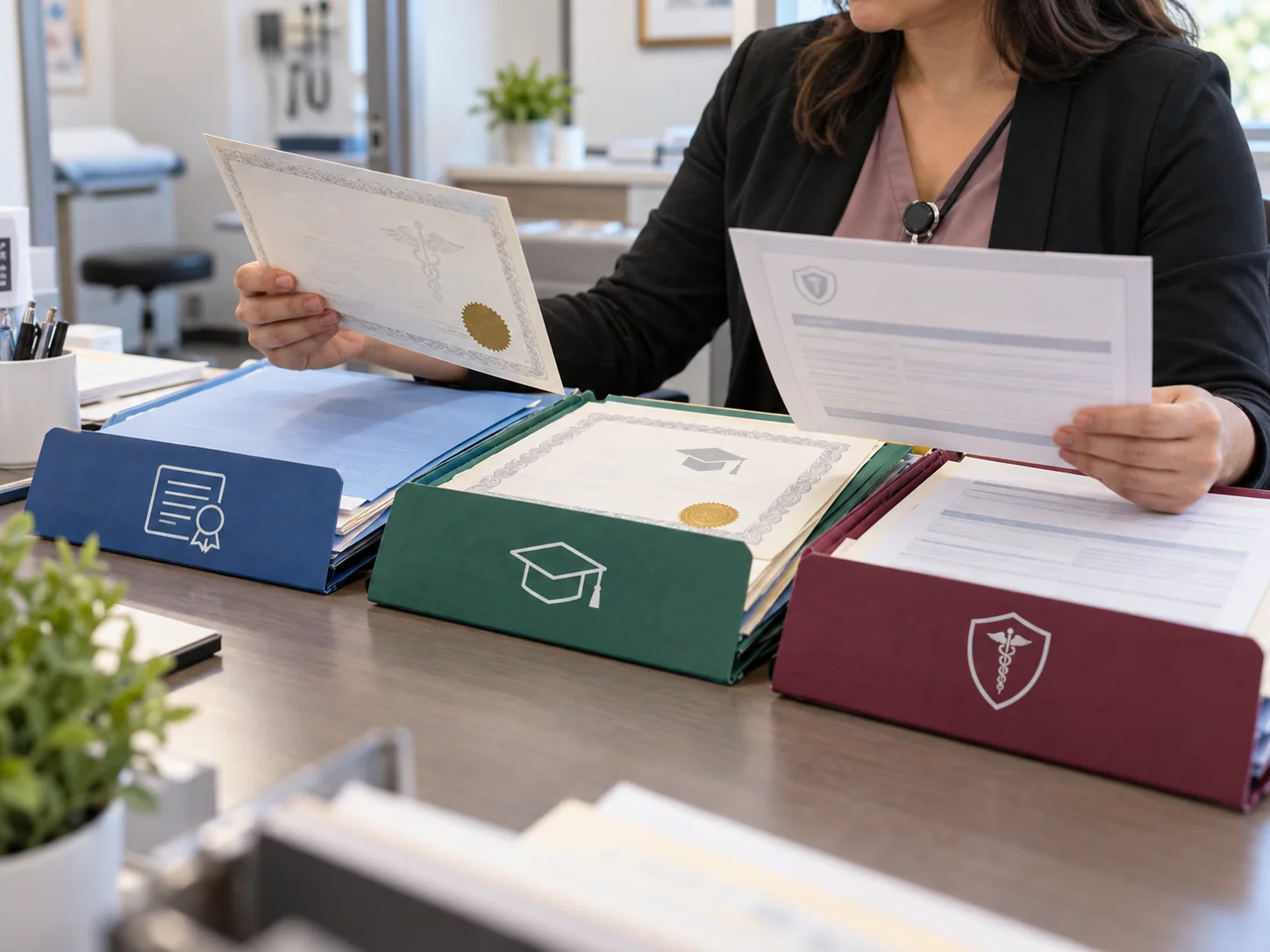 Coordinator checks separate provider qualification and enrollment records